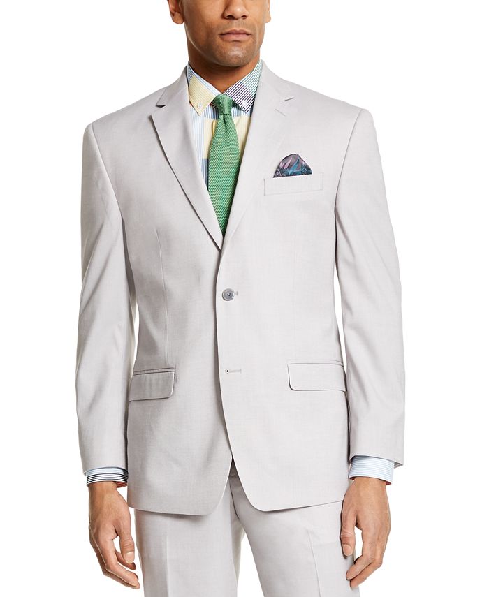 Sean John Men's Classic-Fit Light Gray Suit Separate Jacket - Macy's