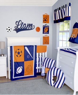 vintage sports crib bedding