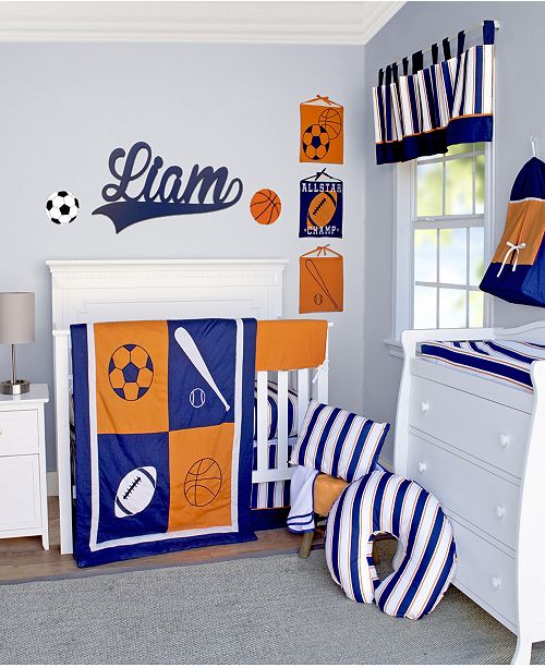 Pam Grace Creations Vintage Like Sports 13 Piece Crib Bedding