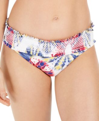 tommy hilfiger smocked bikini bottom