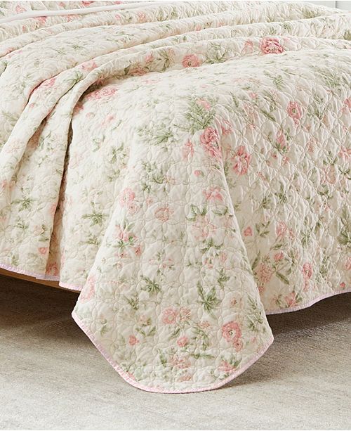 Laura Ashley Breezy Floral Full/Queen QuiltSham Set & Reviews Quilts