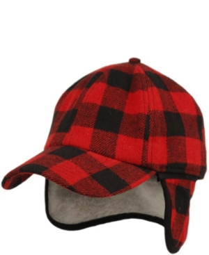 Epoch Hats Company Wool Blend Earflap Cap With Sherpa Lining In Buffalo Black
