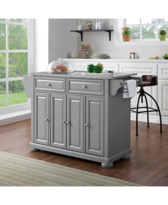 Alexandria Solid Granite Top Kitchen Island