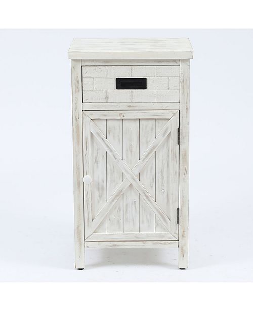 Luxen Home Wood Farmhouse End And Side Table Reviews Furniture