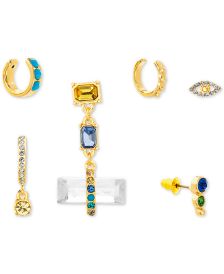 Gold-Tone 6-Pc. Set Crystal Mismatch Earrings