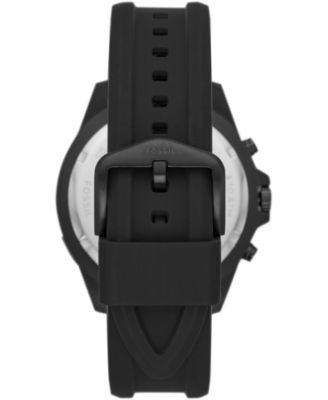 fossil black silicone strap