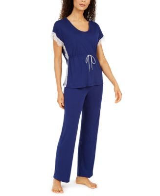 Charter Club Lace-Trim Pajama Set, Created for Macy's - Macy's