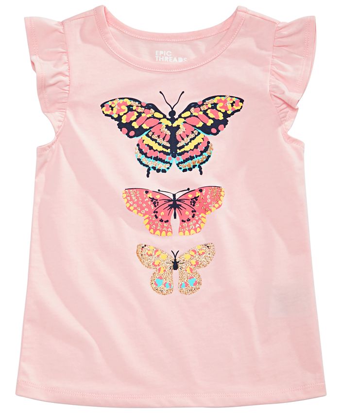 Epic Threads Toddler Girls Tiered Butterfly T-Shirt, Created for Macy's ...