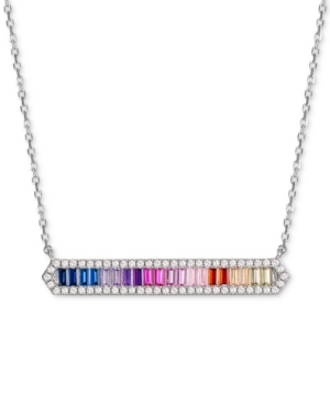 image of Cubic Zirconia Baguette Rainbow Bar 18