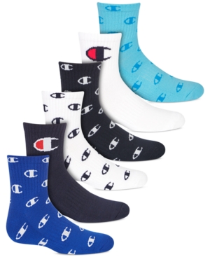 Champion Little & Big Boys 6-Pk Logo Low-Cut Socks