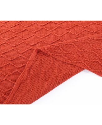 Battilo Textured Knit Throw Blanket Ultra Soft Cable Knit Warm Cozy Bed and Sofa Decor