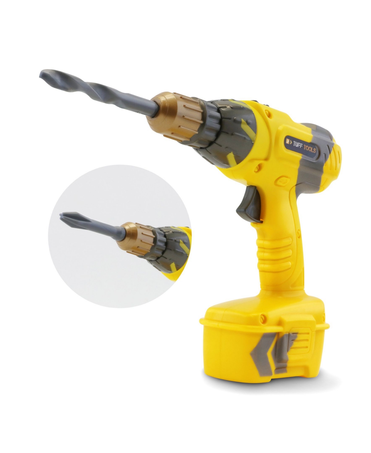 Tuff Tools Pretend Play Toy Power Drill With Realistic Functions In Multi