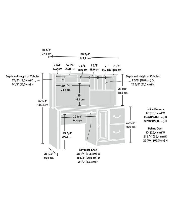 Sauder Orchard Hills Computer Desk with Hutch Macy's