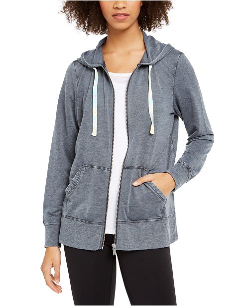 Ideology Women's Zip Hoodie, Created for Macy's & Reviews Tops