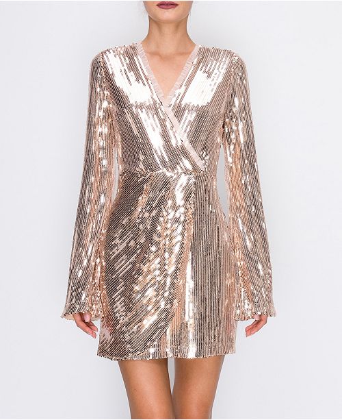 Endless Rose Sequin Wrap Dress Reviews Dresses Women Macy S
