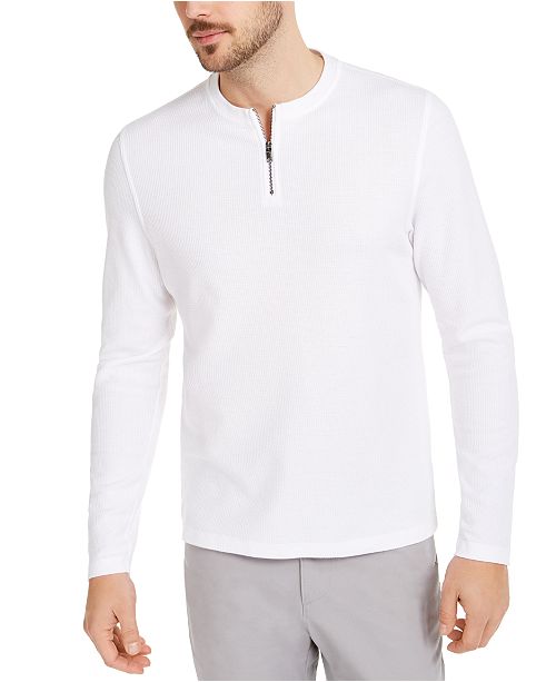 Alfani Men's QuarterZip Thermal Shirt, Created for Macy's & Reviews