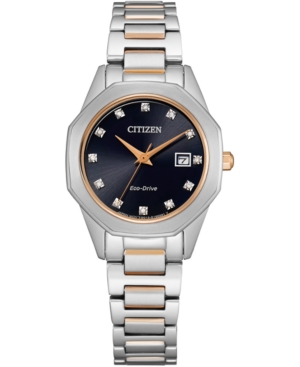 CITIZEN ECO-DRIVE WOMEN'S CORSO DIAMOND-ACCENT TWO-TONE STAINLESS STEEL BRACELET WATCH 28MM
