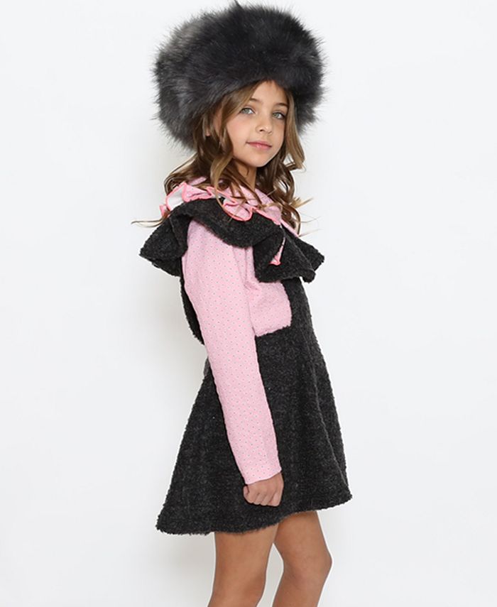 Lanoosh Little Girls Teddy Overall Dress - Macy's