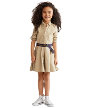 Polo Ralph Lauren Little Girls Chino Cotton Shirtdress