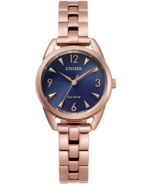 image of Drive From Citizen Eco-Drive Women-s Rose Gold-Tone Stainless Steel Bracelet Watch 27mm