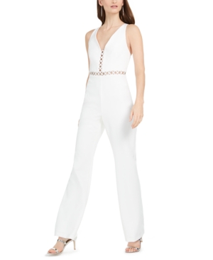 ADRIANNA PAPELL CUTOUT JUMPSUIT
