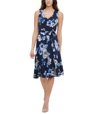 Tommy Hilfiger Bloom Floral Fit & Flare Dress - Macy's