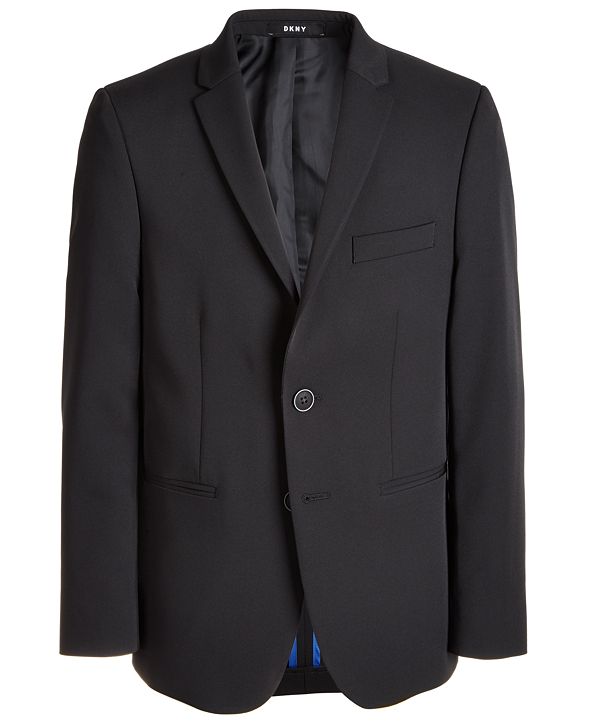 DKNY Big Boys Classic-Fit Stretch Black Suit Jacket & Reviews - Coats ...