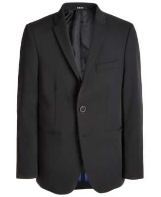 DKNY Big Boys Classic-Fit Stretch Black Suit Jacket - Macy's