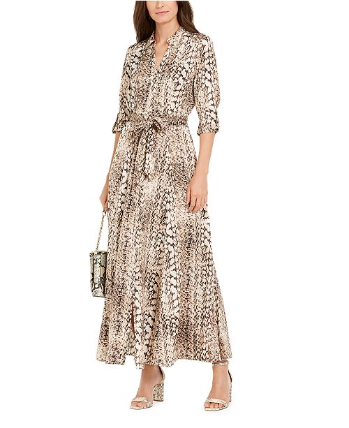 Inc Snake Print Maxi Shirtdress Created For Macy S
