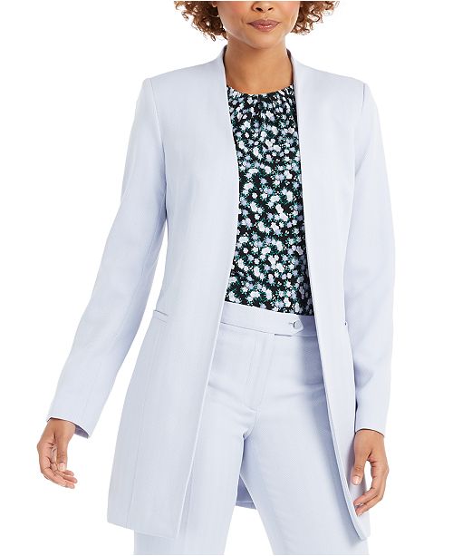 Calvin Klein Open Front Topper Jacket Reviews Women Macy S