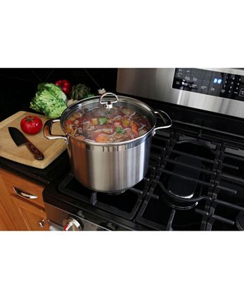 Chantal - Induction 21 Steel Cookware 8Qt. Stockpot With Glass Lid
