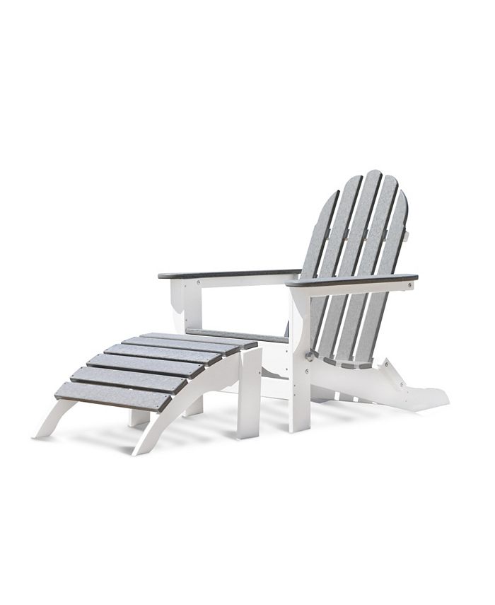 Furniture Adirondack Outdoor Chair & Ottoman Set Macy's
