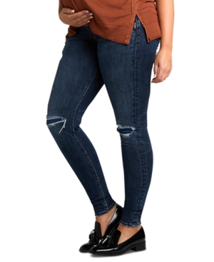 image of Silver Jeans Co. Suki Skinny-Leg Maternity Jeans