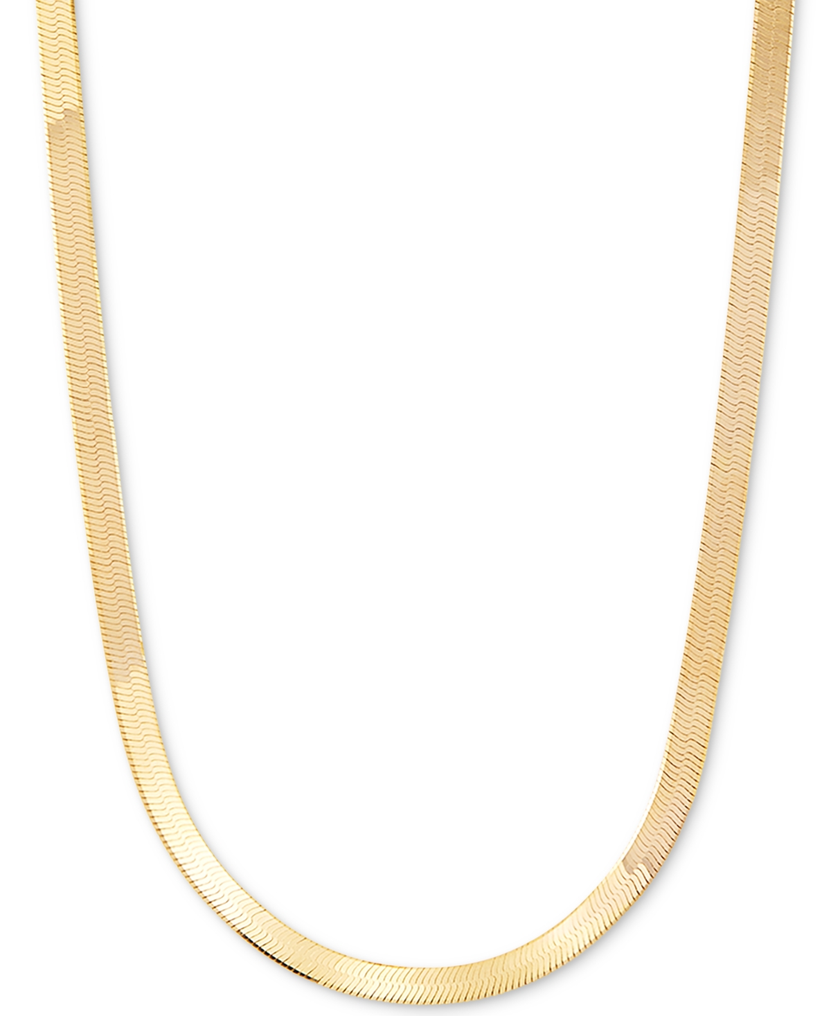 Herringbone 18" Chain Necklace (4.5mm) in 18k Gold-Plated Sterling Silver - Gold Over Silver