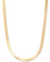 14K White Gold Necklace, 18 Flat Herringbone Chain (1-1/4mm)