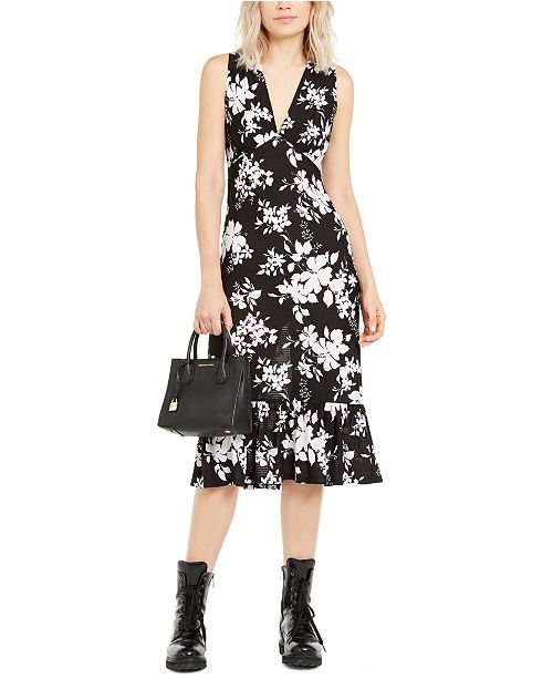 Michael Kors Floral Print Dress Reviews Women Macy S