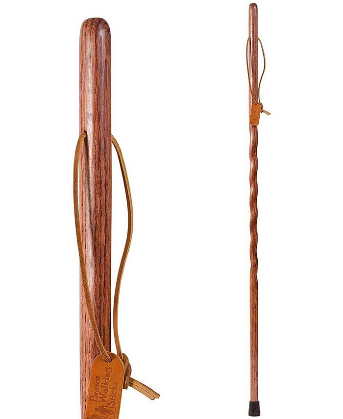 Brazos Twisted Oak Handcrafted Wood Walking Stick Hiking Trekking Pole Cane Macys 3213
