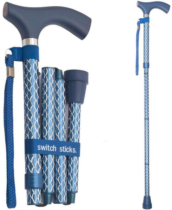 Switch Sticks Folding Walking Stick, Engraved Azure Macy's