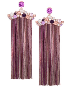 image of Zaxie by Stefanie Taylor Zaxie Gilded Desire Cluster Stone Fringe Earrings