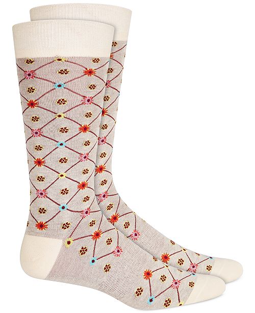Bar III Men's Floral Argyle Socks, Created for Macy's & Reviews