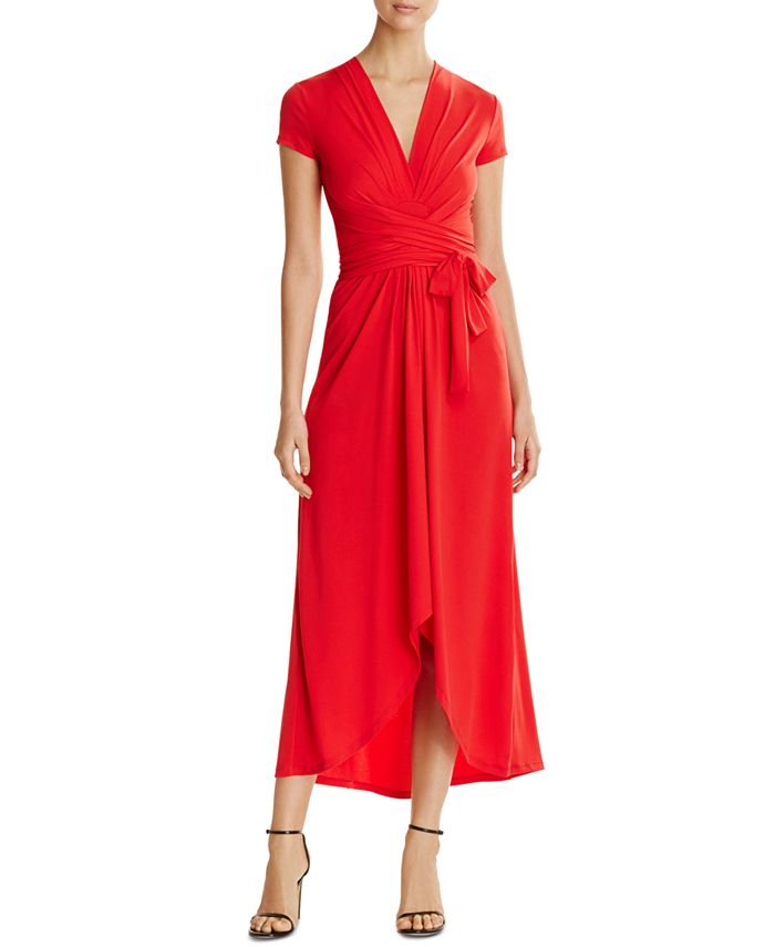 Michael Kors High-Low Faux-Wrap Dress, Regular & Petite - Macy's