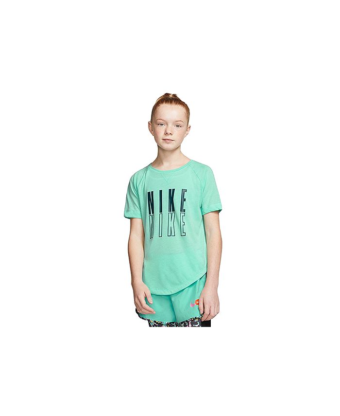 Nike Big Girls Trophy Short Sleeve Graphic Training Top - Macy's