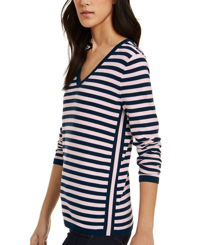Tommy Hilfiger Cotton Striped Ivy Sweater Macy's