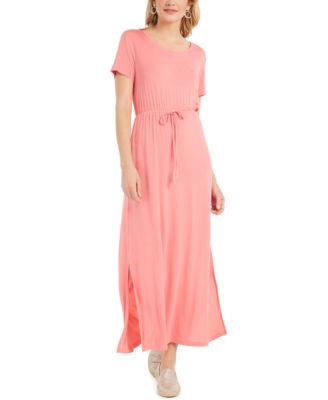 macys long pink dress