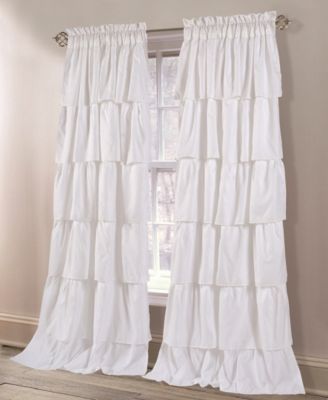 Dainty Home - Tiered Ruffle 38" x 84" Curtain Set