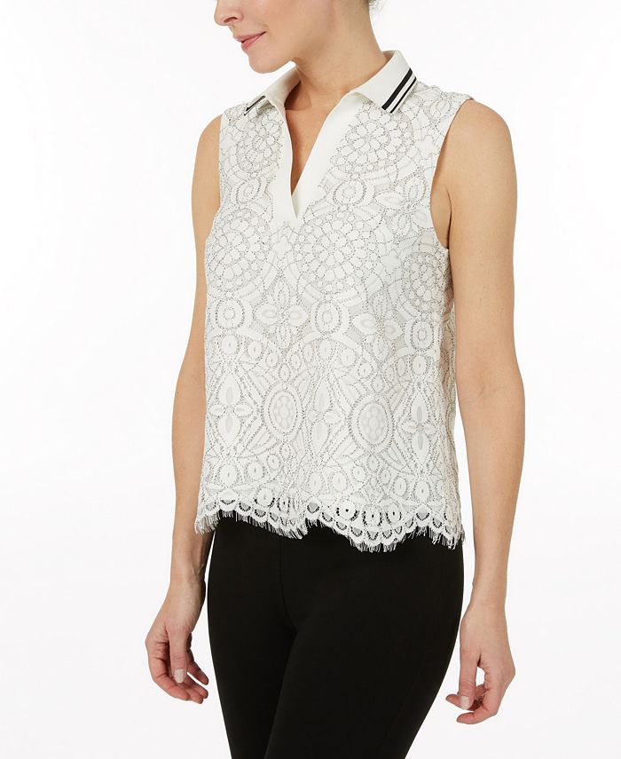 Laundry by Shelli Segal Sleeveless Lace Top Macy's