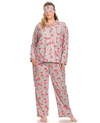 Plus Size 3-Piece Pajama Set