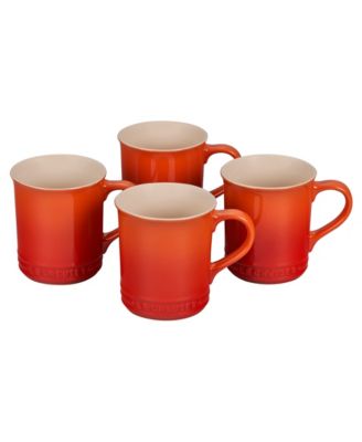 14 oz. Stoneware Set of Four Coffee Mugs