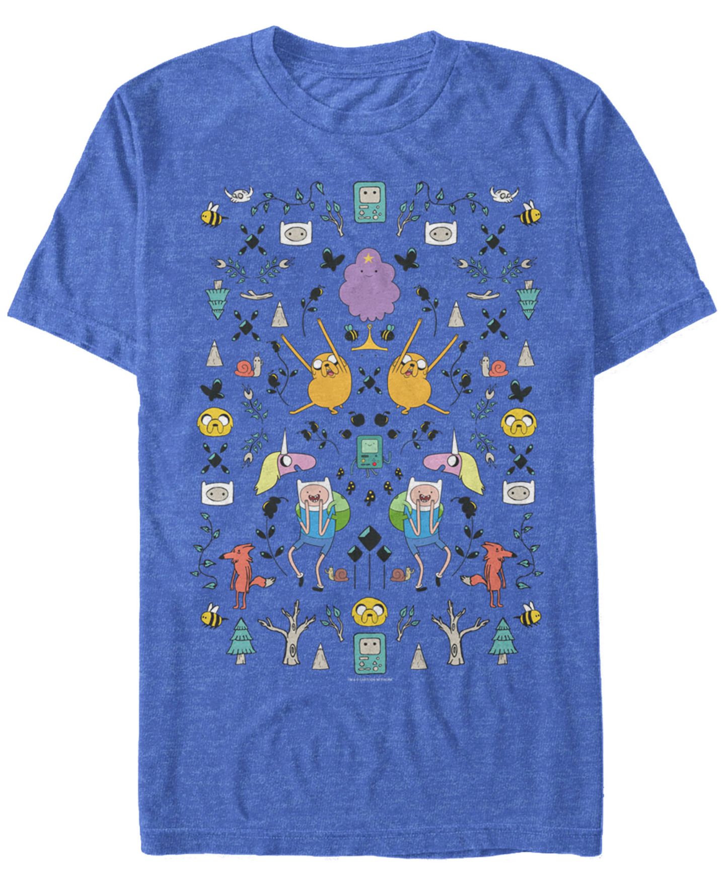 Мужская рубашка Fifth Sun Adventure Time Mirrored Icons Short Sleeve T, цвет: Королевский синий — фото 1