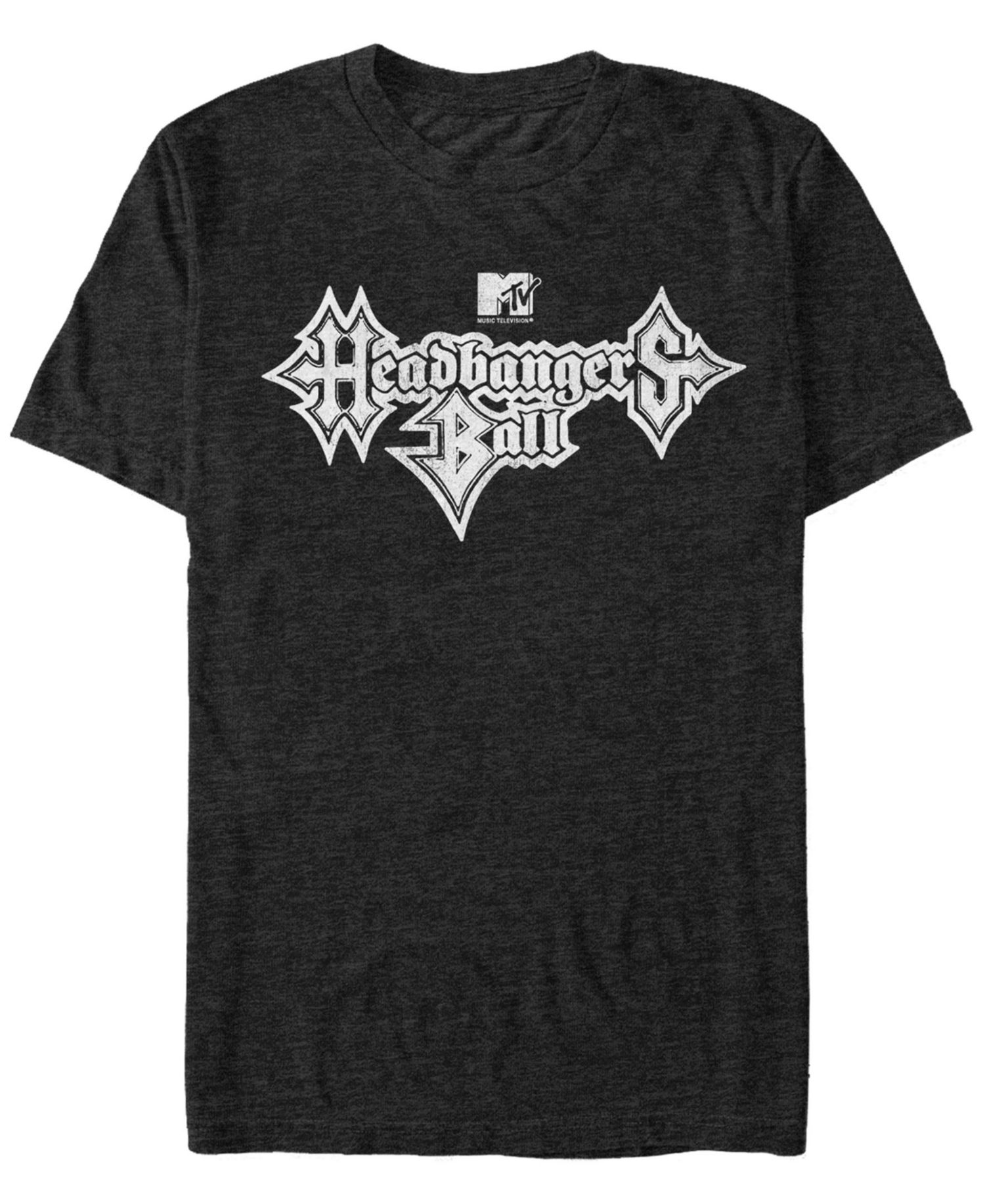 Men's Headbangers Ball Metal Text Short Sleeve T- shirt